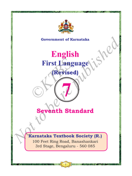 Karnataka Board Class 7 English Textbook First Language