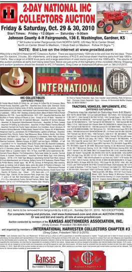 2-Day National Ihc Collectors Auction