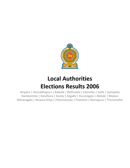 Local Authorities Elections Results 2006