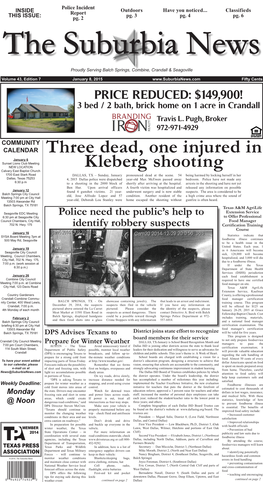 Three Dead, One Injured in Kleberg Shooting