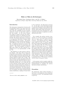 Halo Or Skin in Zr-Isotopes Harvinder Kaur, Sarabjeet Kaur, and M