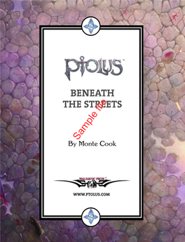 Ptolus: Beneath the Streets Table of Contents