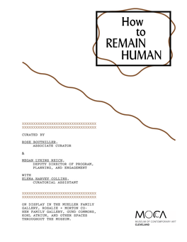 How to Remain Human Catalog