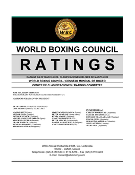 World Boxing Council Ratings