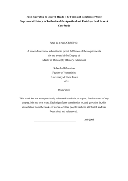 Peter Da Cruz Dissertation