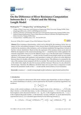 Model and the Mixing Length Model