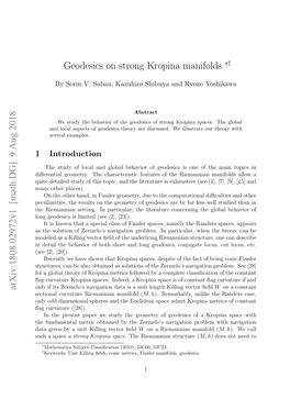 Geodesics on Strong Kropina Manifolds