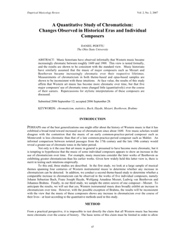 A Quantitative Study of Chromaticism: Changes Observed in Historical Eras and Individual Composers