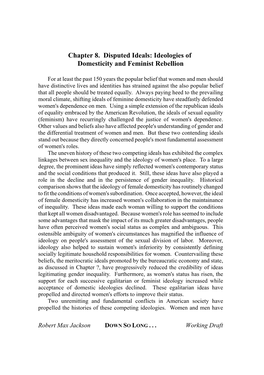 Disputed Ideals: Ideologies of Domesticity and Feminist Rebellion