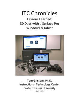 ITC Chronicles Lessons Learned: 30 Days with a Surface Pro Windows 8 Tablet