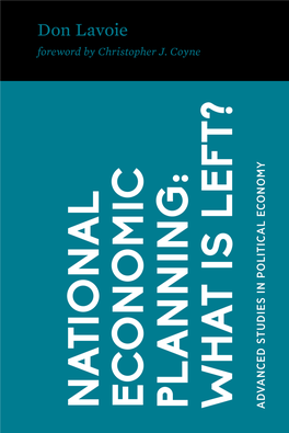 National Economic Planning: What Is Left? Peter J