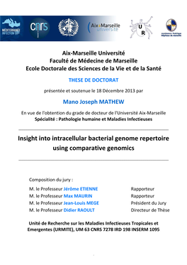 Insight Into Intracellular Bacterial Genome Repertoire Using Comparative Genomics