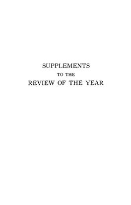 Supplements Review of the Year
