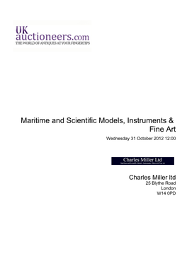 Maritime and Scientific Models, Instruments & Fine