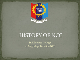 History of Ncc