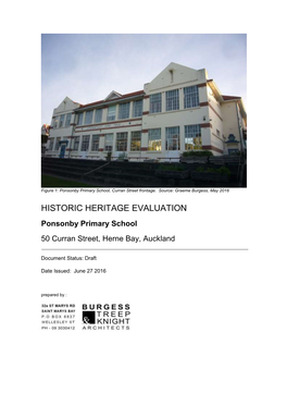 Historic Heritage Evaluation