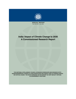 India: the Impact of Climate Change to 2030 a Commissioned Research Report