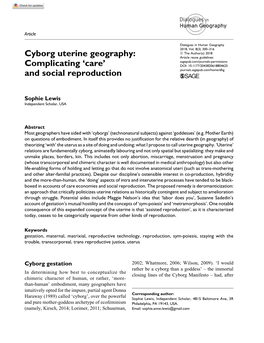 Cyborg Uterine Geography