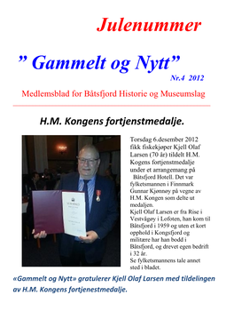 Julenummer ” Gammelt Og Nytt”