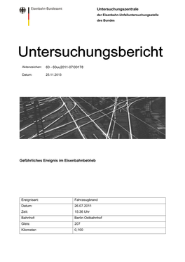 Untersuchungsbericht Fahrzeug