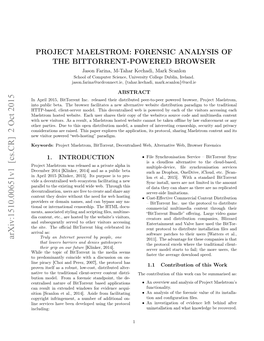 Project Maelstrom: Forensic Analysis of the Bittorrent-Powered Browser