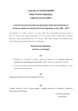 Program Ochrony Zab. W³asciwy Z Dn. 11.05.2009R