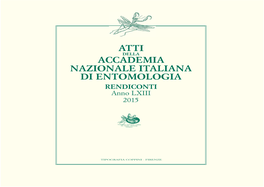 Della Accademia Nazionale Italiana Di Entomologia
