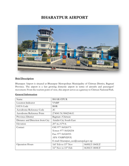 Bharatpur Airport