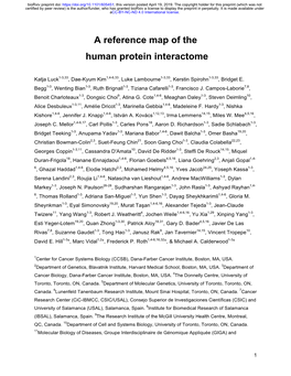 A Reference Map of the Human Protein Interactome