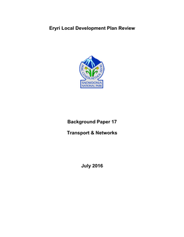 17. Transport Background Paper 2016