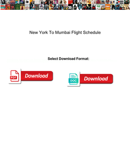 New York to Mumbai Flight Schedule