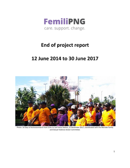 End of Project Report to Oxfam – 2014-2017