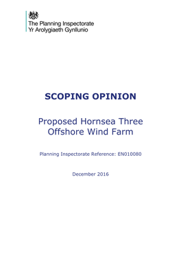 SCOPING OPINION Proposed Hornsea Three Offshore Wind Farm