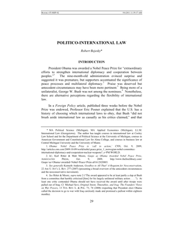 Politico-International Law