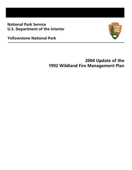 2004 Update of the 1992 Wildland Fire Management Plan