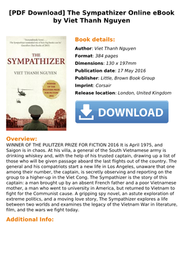 [PDF Download] the Sympathizer Online Ebook by Viet Thanh Nguyen