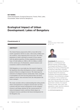 Lakes of Bengaluru