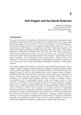 Karl Popper and the Social Sciences