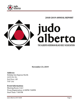 2019 AGM Report