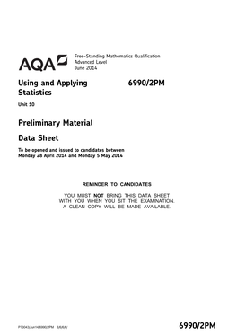 Free-Standing Mathematics Qualification Preliminary Material