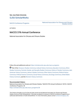 NACCS 37Th Annual Conference