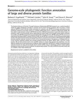 Genome-Scale Phylogenetic Function Annotation of Large and Diverse Protein Families