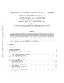 Organizing the Aggregate: Languages for Spatial Computing