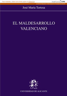 El Maldesarrollo Valenciano