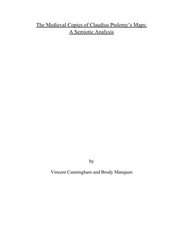 The Medieval Copies of Claudius Ptolemy's Maps: a Semiotic Analysis