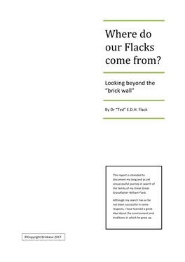Where Do Our Flacks Come From?