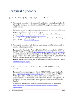 Watershed Technical Appendix