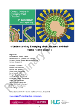 « Understanding Emerging Viral Diseases and Their Public Health Impact »