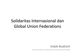 Solidaritas Internasional Dan Global Union Federations