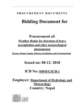 Bidding Document For